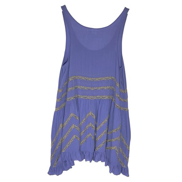 FREE PEOPLE INTIMATELY Women’s Purple and Gray Lace Tunic Tank XS - Picture 7 of 7